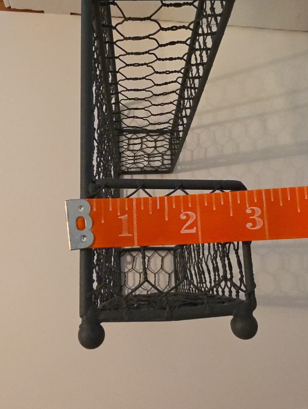 Rustic Two Tier Gray Wire Mesh/Chicken Wire Spice Rack - My Gift Brand - Picture 6 of 6